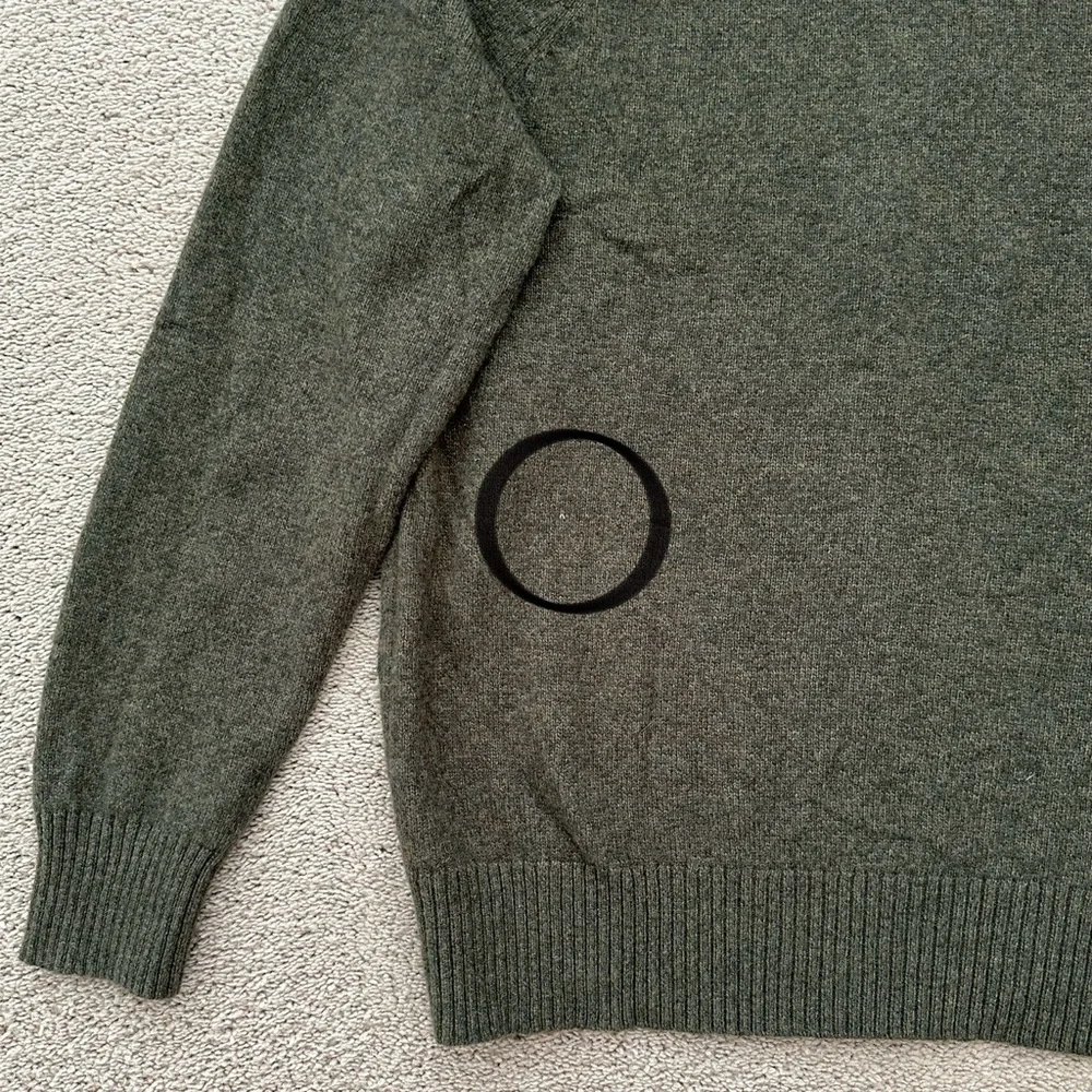 J. Crew Olive Green Crewneck Sweater In Super Soft Lambswool Blend